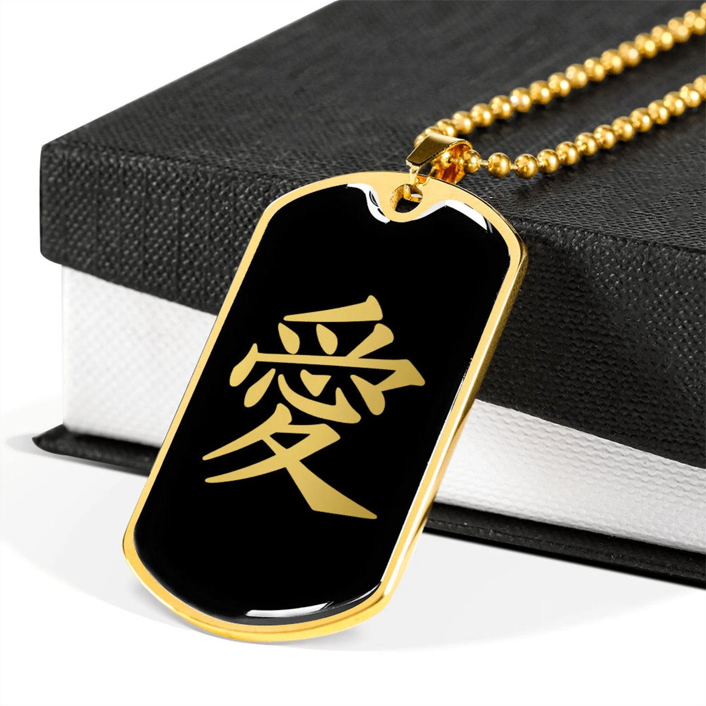 Halskette mit Kanji-Medaillon (Japanisch)