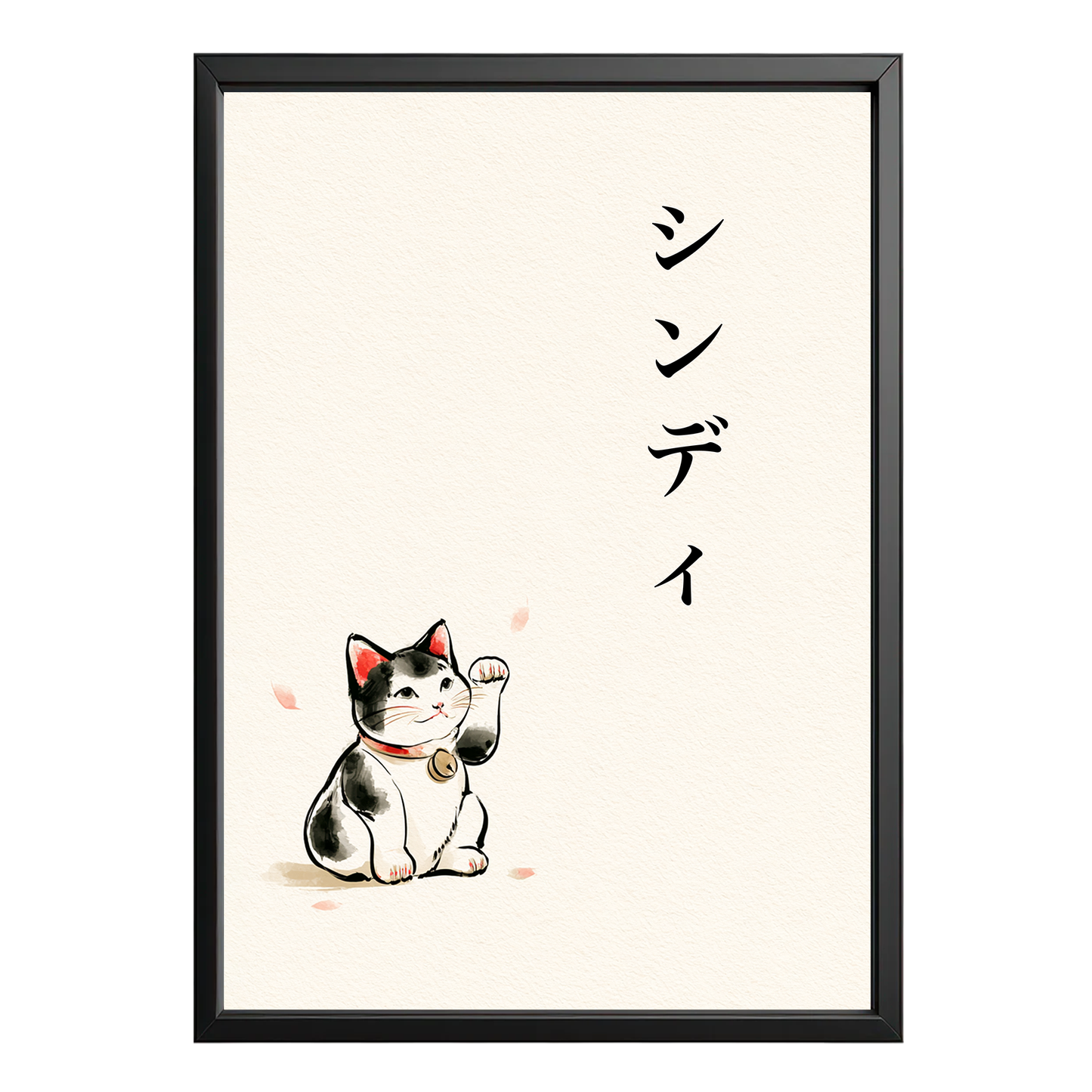 Personalisiertes japanisches Wandbild – Maneki Neko