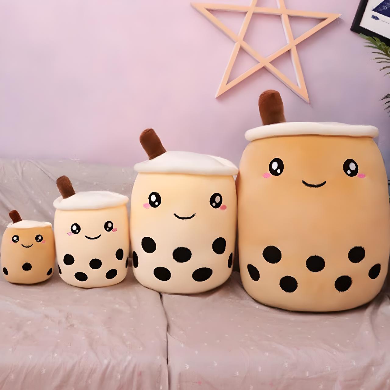 Lächelnder Kawaii Bubble Tea Plüsch
