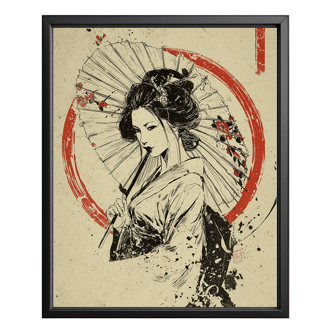 Wandbild Geisha