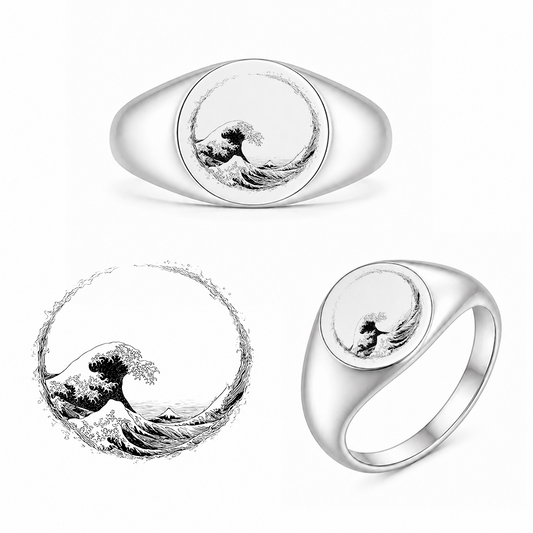 Gravierter Japan-Ring Kanagawa