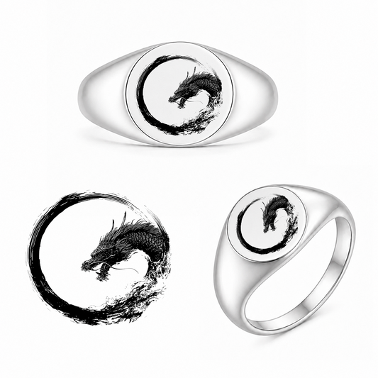Gravierter Japan-Ring Ryu