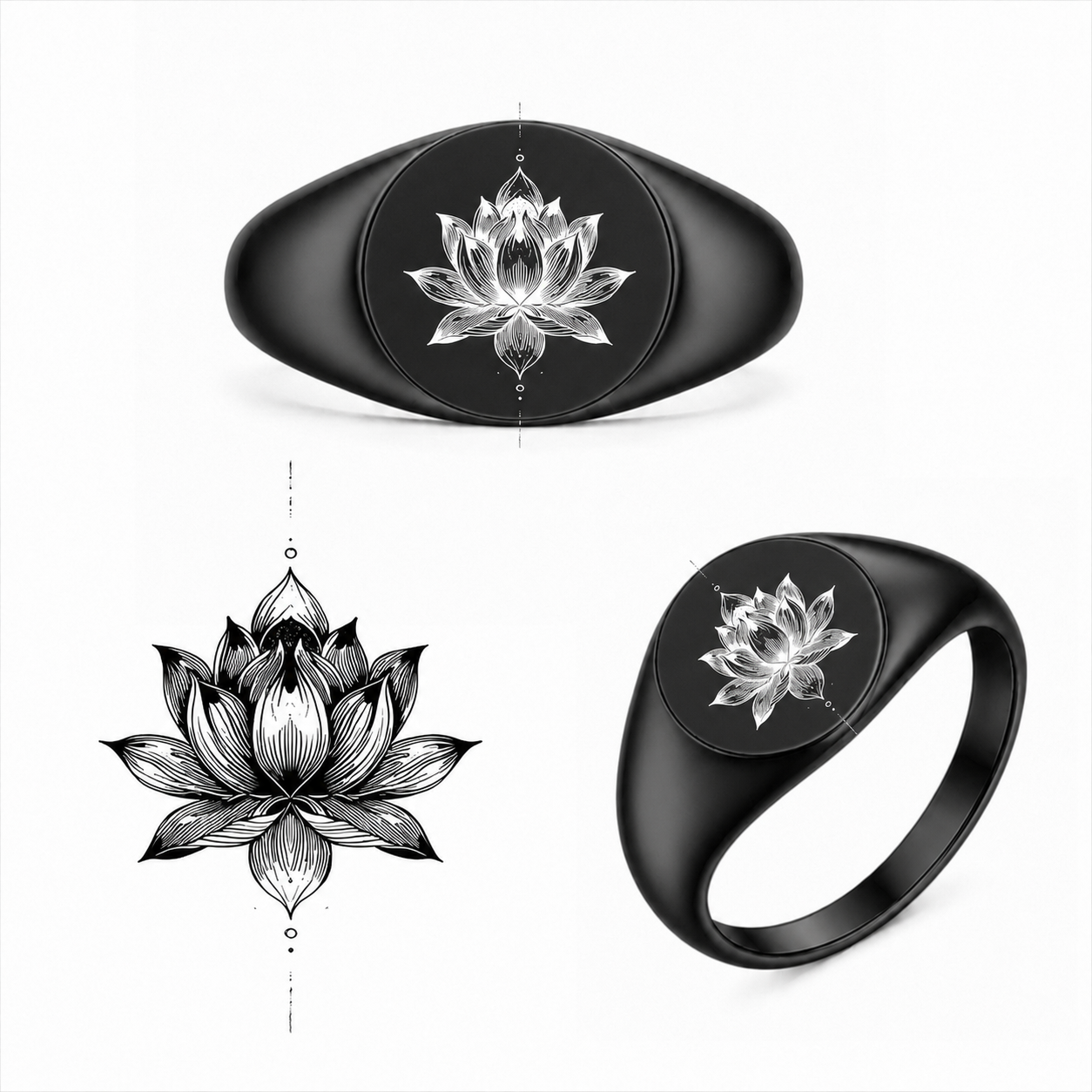 Gravierter Japan-Ring Ren