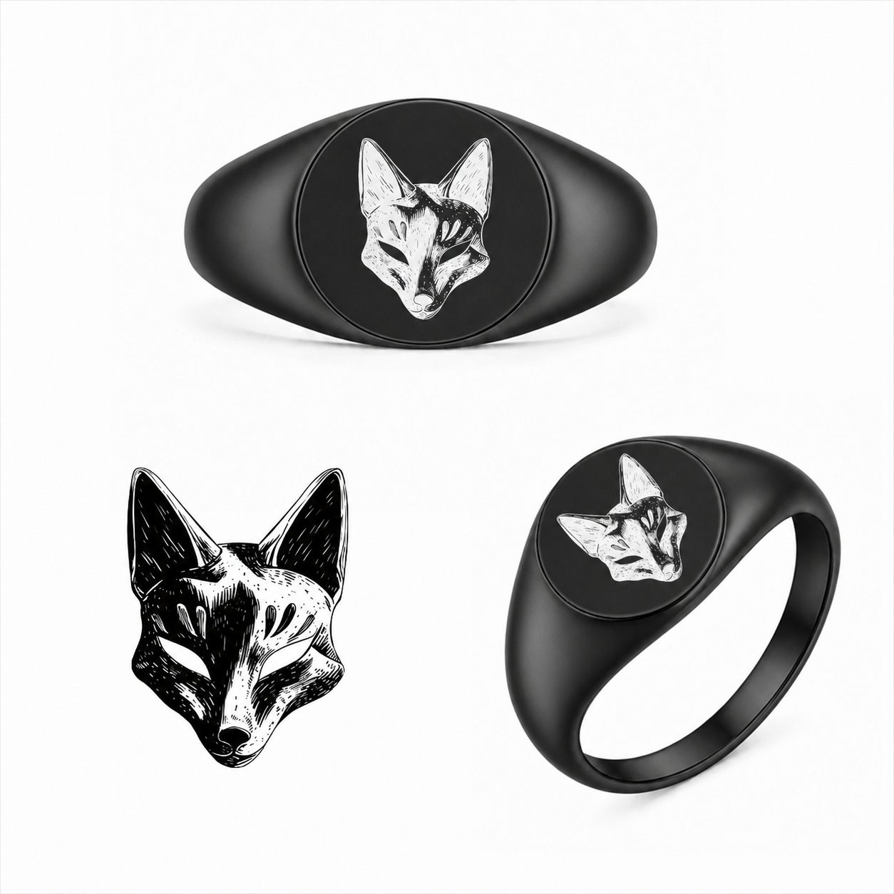 Gravierter Japan-Ring Yako