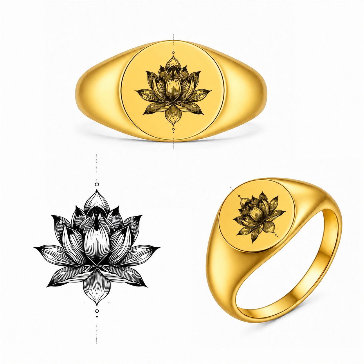 Gravierter Japan-Ring Ren