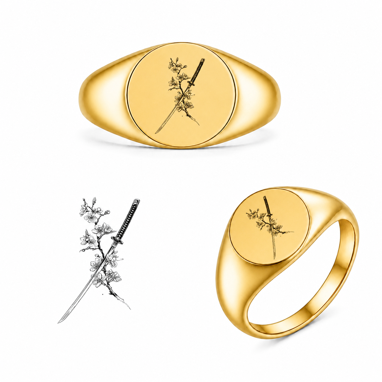 Gravierter Japan-Ring Tenshi