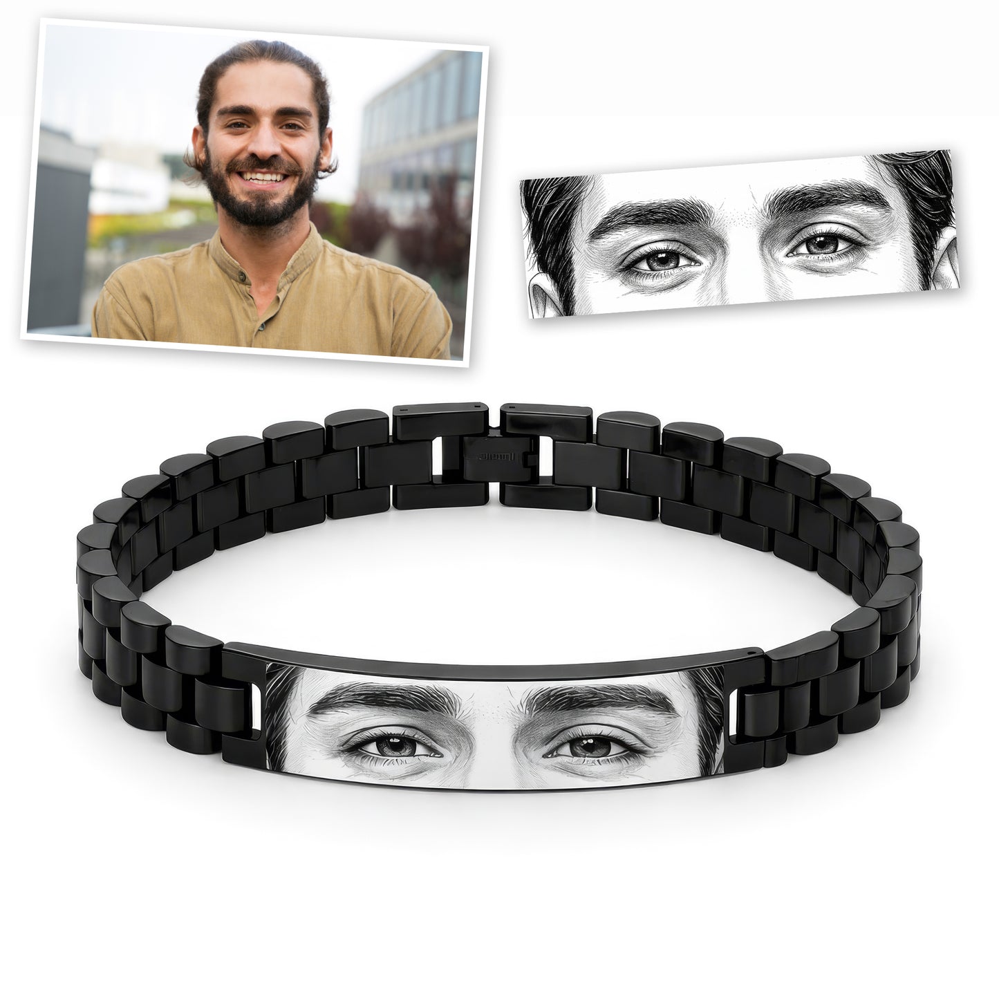 Personalisiertes Manga-Armband für Herren