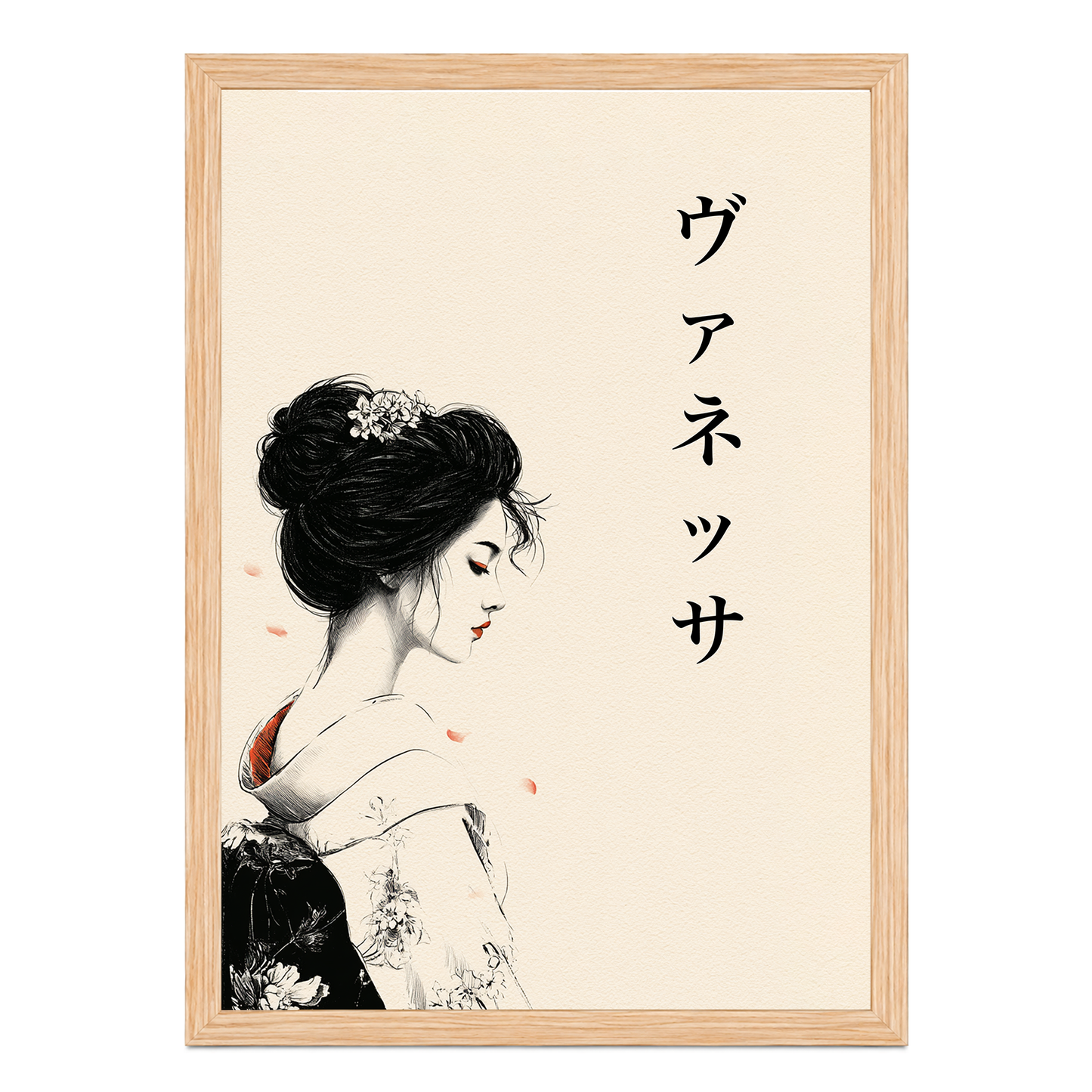 Personalisiertes japanisches Wandbild – Geisha