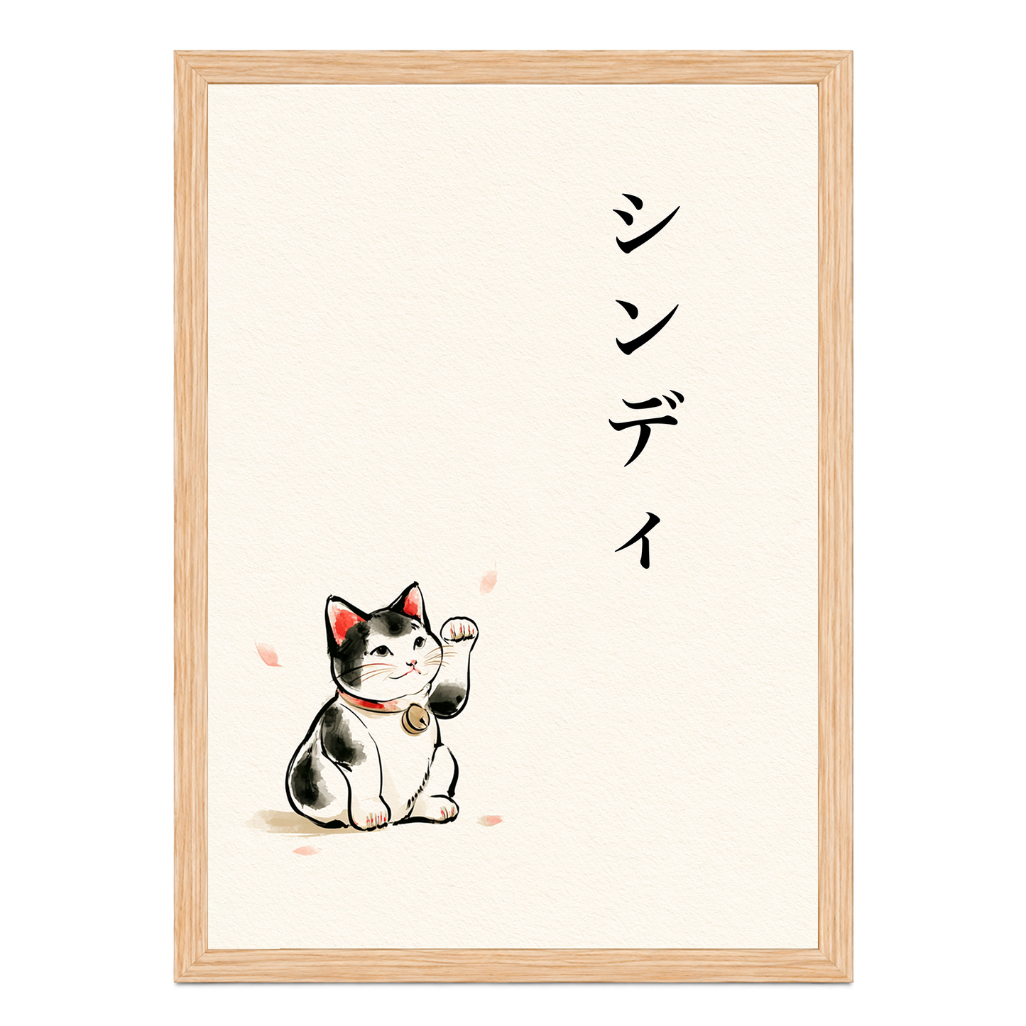 Personalisiertes japanisches Wandbild – Maneki Neko