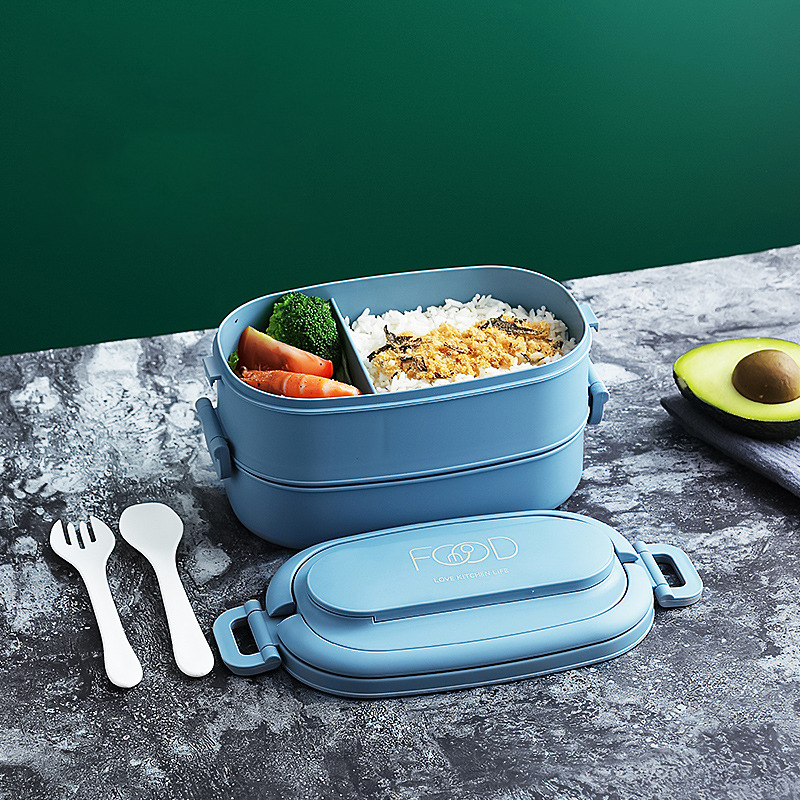 Zweiteiliger Bento mit Zubehör