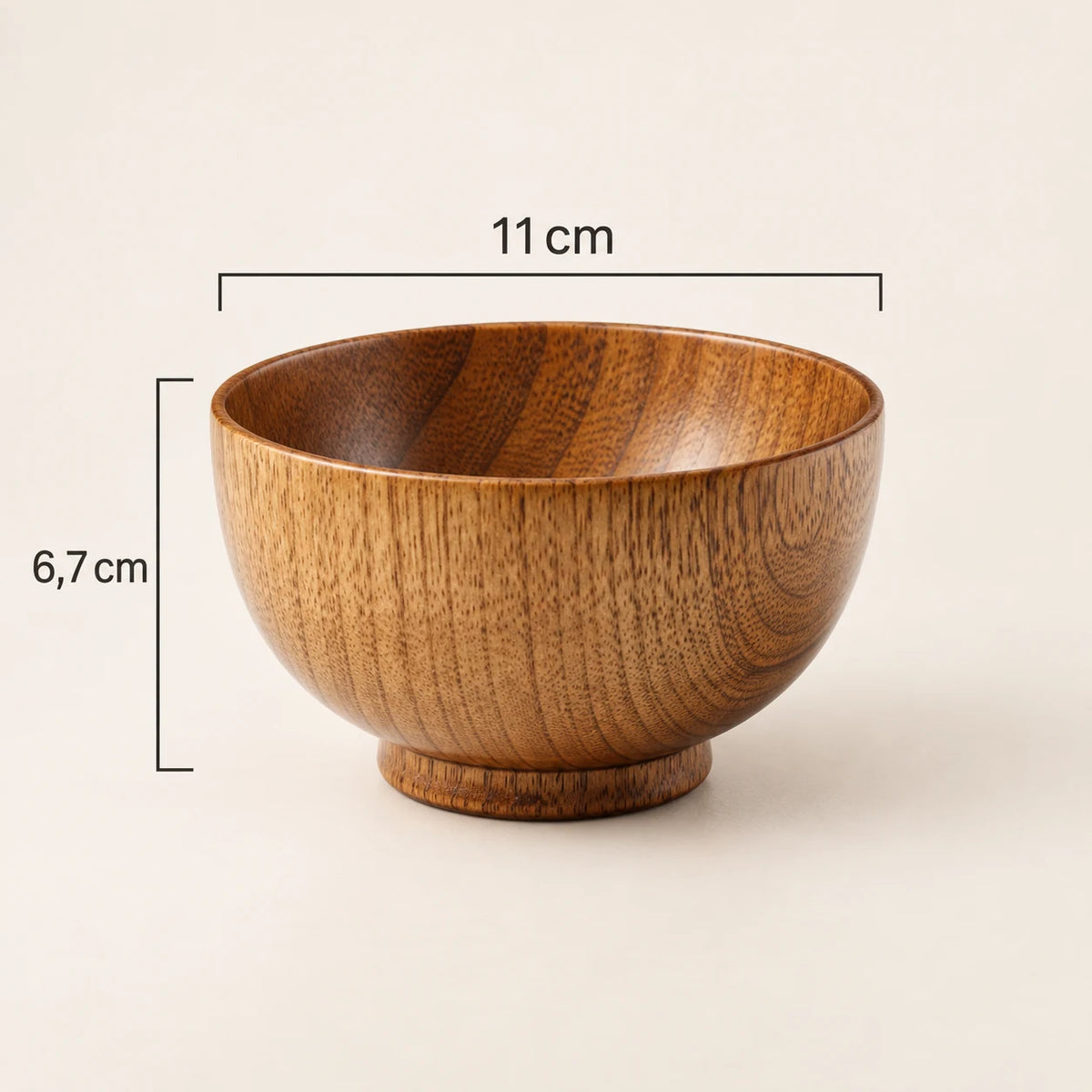 Japanische Holzschale Maru – Reis und Suppe