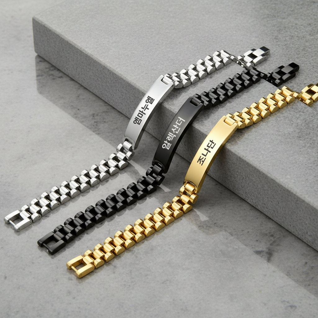 Koreanisches personalisiertes Herrenarmband