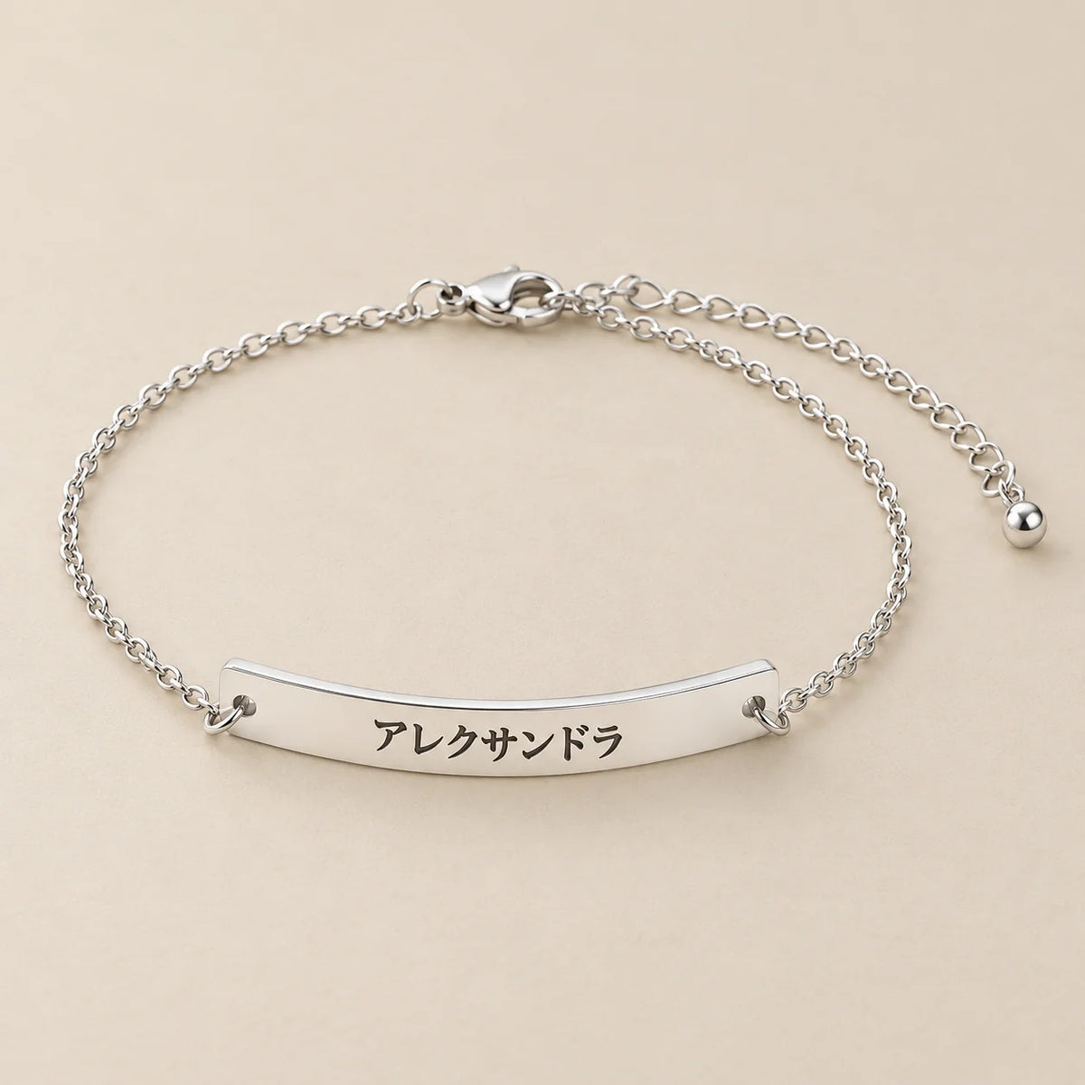 Damenarmband mit Katakana-Gravur