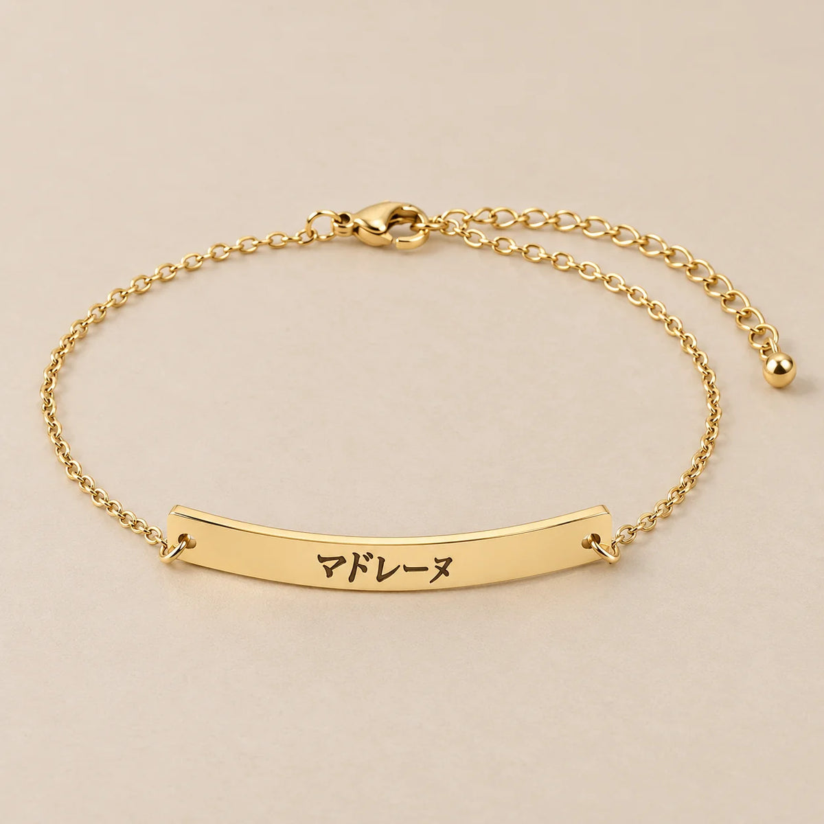 Damenarmband mit Katakana-Gravur