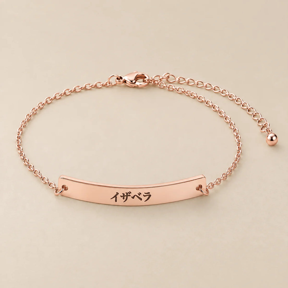 Damenarmband mit Katakana-Gravur