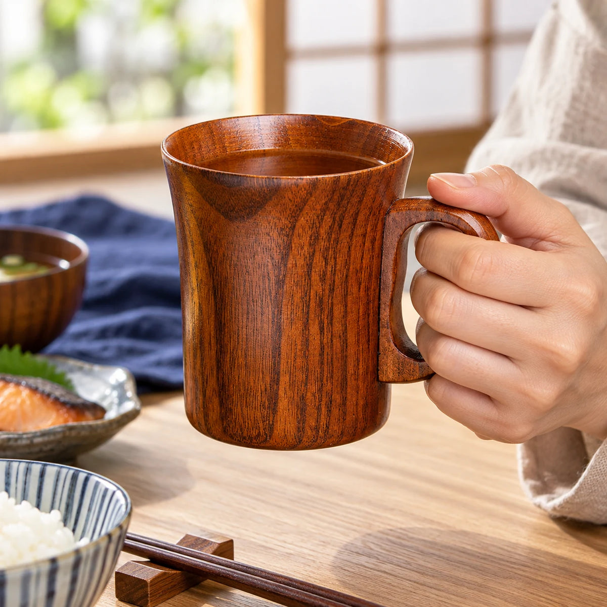 Japanischer Holzbecher Natsume – Jujubenholz, 250 ml