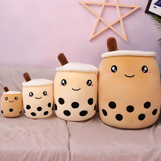 Lächelnder Kawaii Bubble Tea Plüsch
