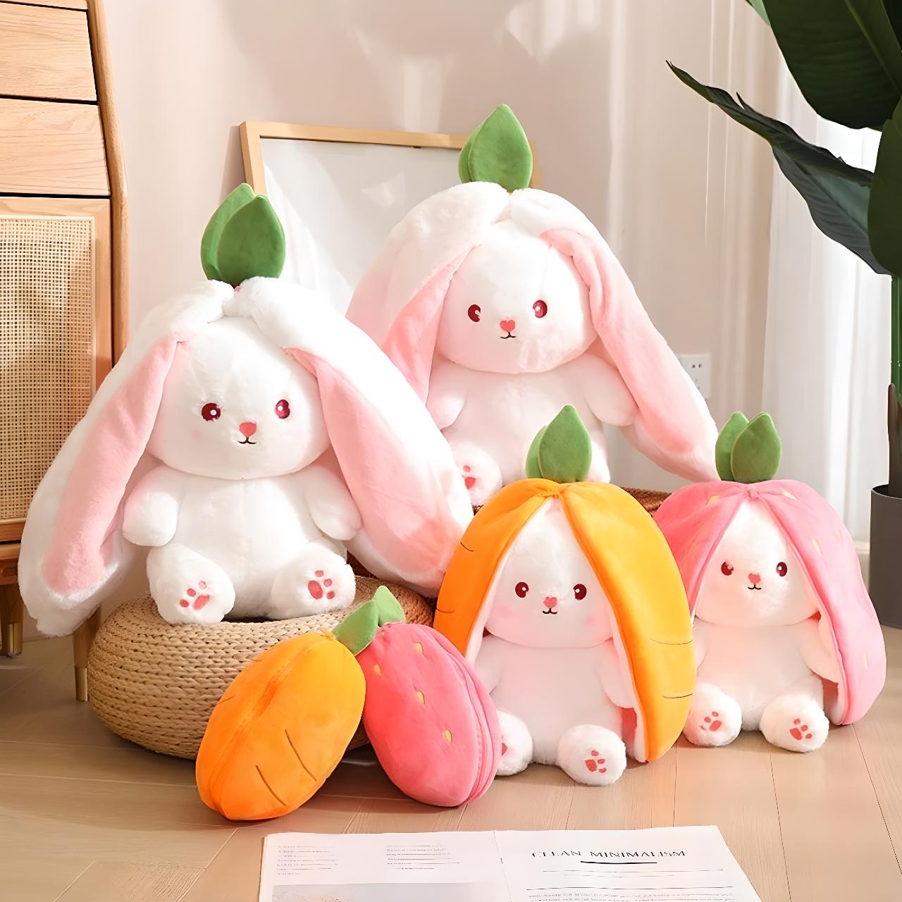Kawaii Erdbeer-Häschen Plüsch