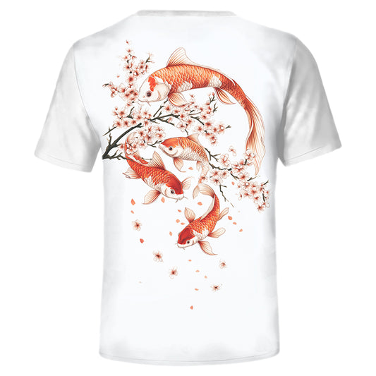 Koï T-Shirt – Design auf der Rückseite